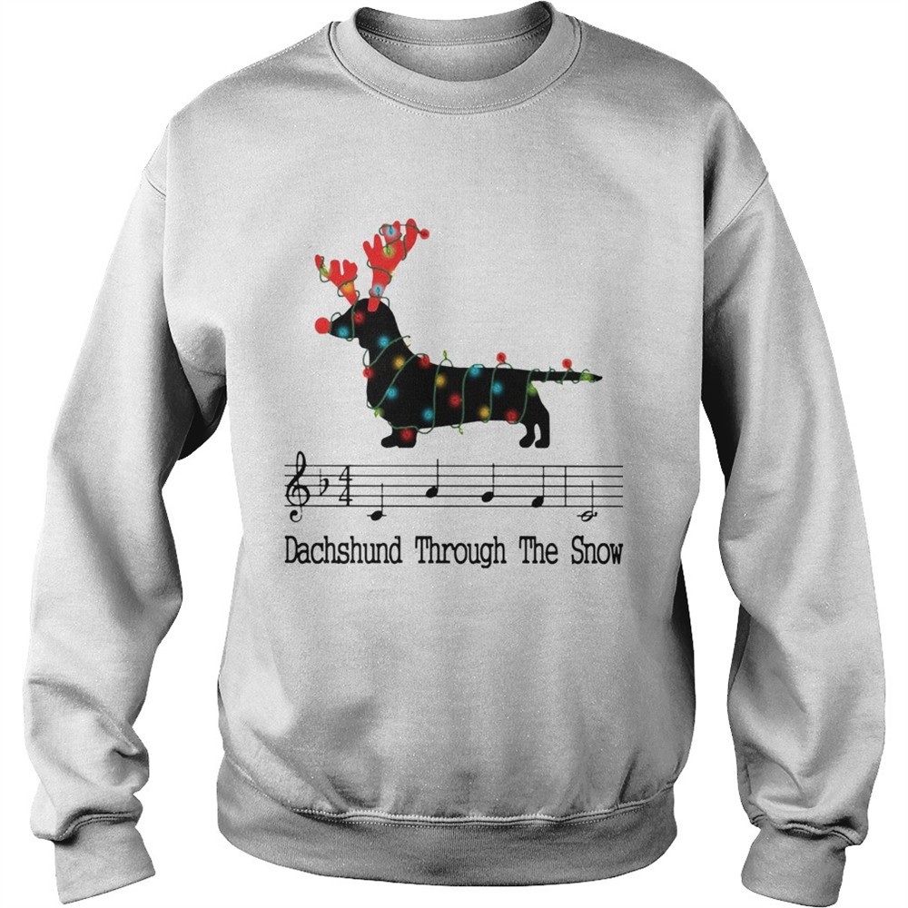 Dachshund Through The Snow Christmas Lights shirt
