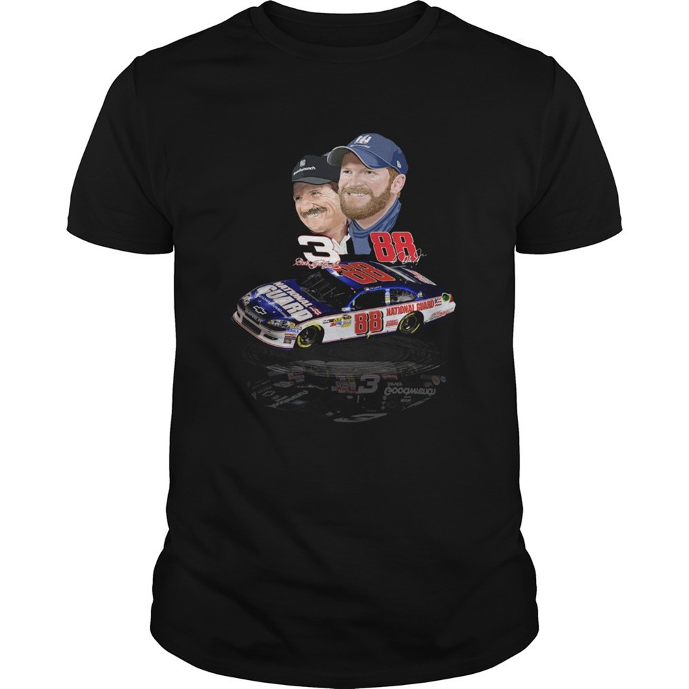 dale-earnhardt-jr-and-dale-earnhardt-sr-with-cars-shirt-5zmyih0a Dale Earnhardt Jr and Dale Earnhardt Sr with cars shirt