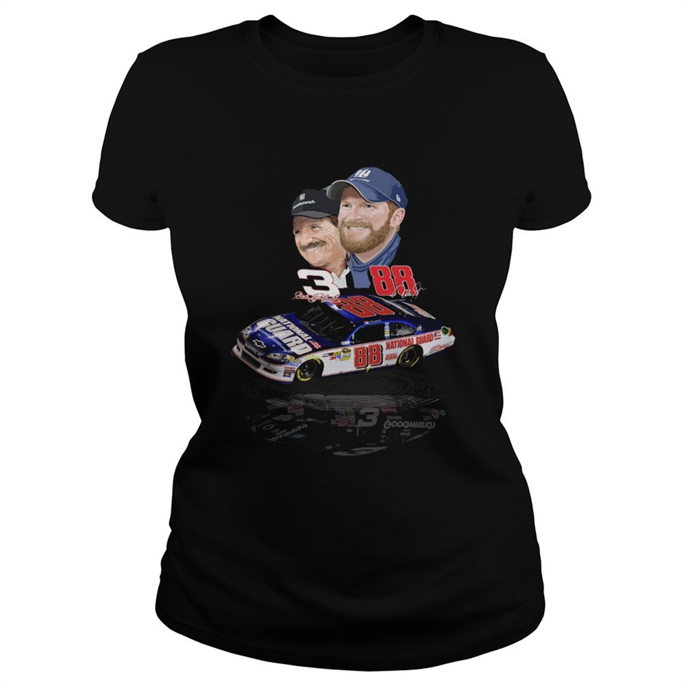 dale-earnhardt-jr-and-dale-earnhardt-sr-with-cars-shirt-5zmyih0a Dale Earnhardt Jr and Dale Earnhardt Sr with cars shirt