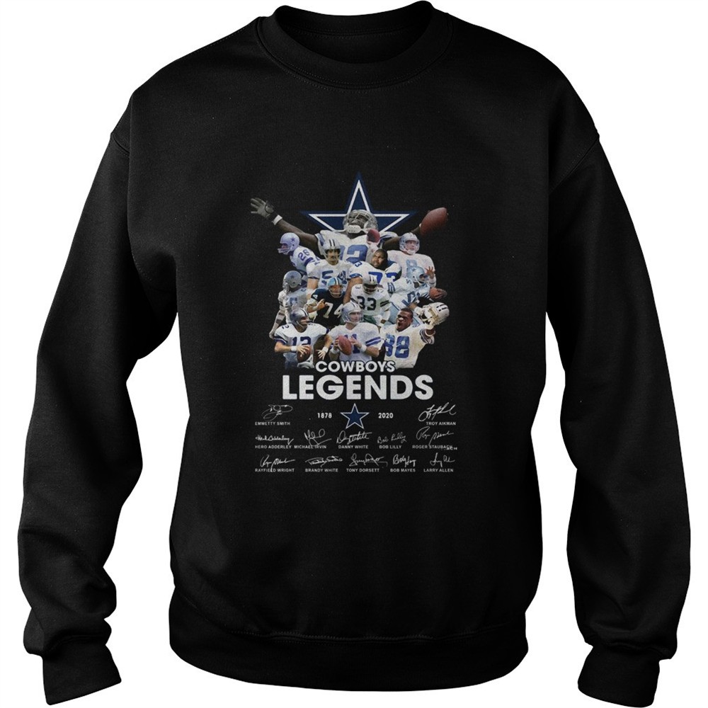 Dallas Cowboy Team legends 18782020 signatures shirt