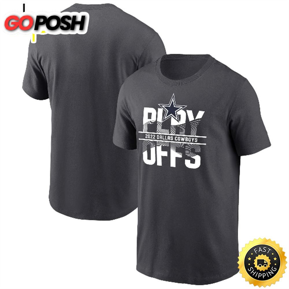 Dallas Cowboys 2025 NFL Playoffs Iconic Anthracite T-shirt