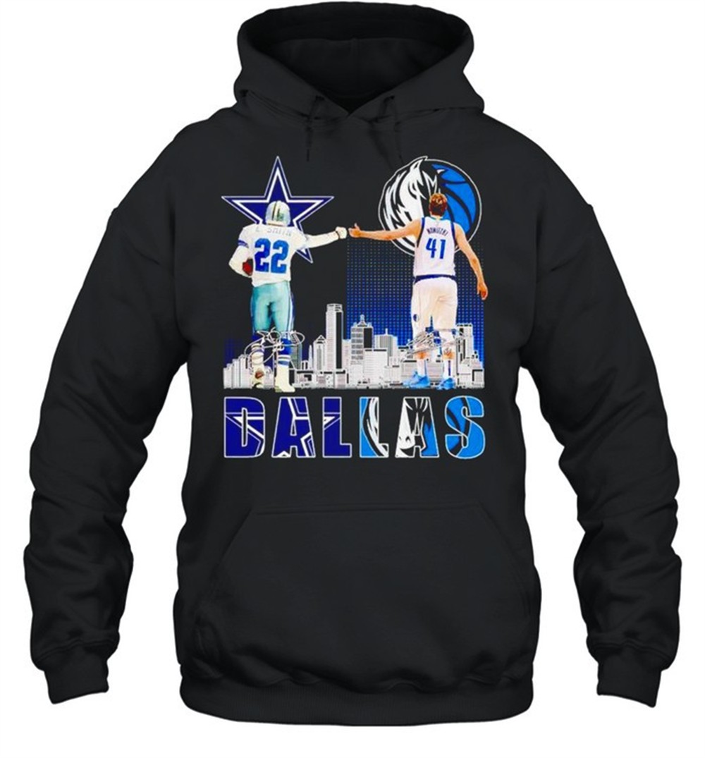 Dallas Cowboys and Dallas Mavericks champion Smith and Nowitzki shirt