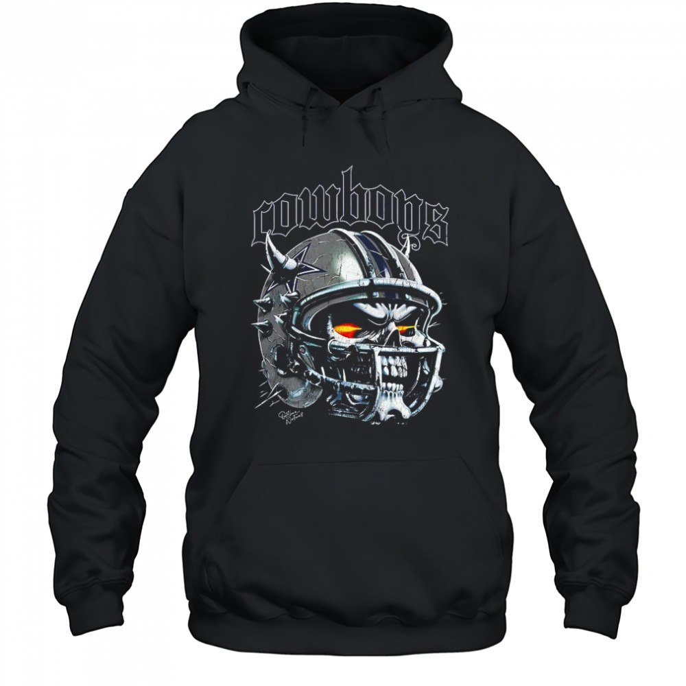 Dallas Cowboys football skull helmet Halloween shirt