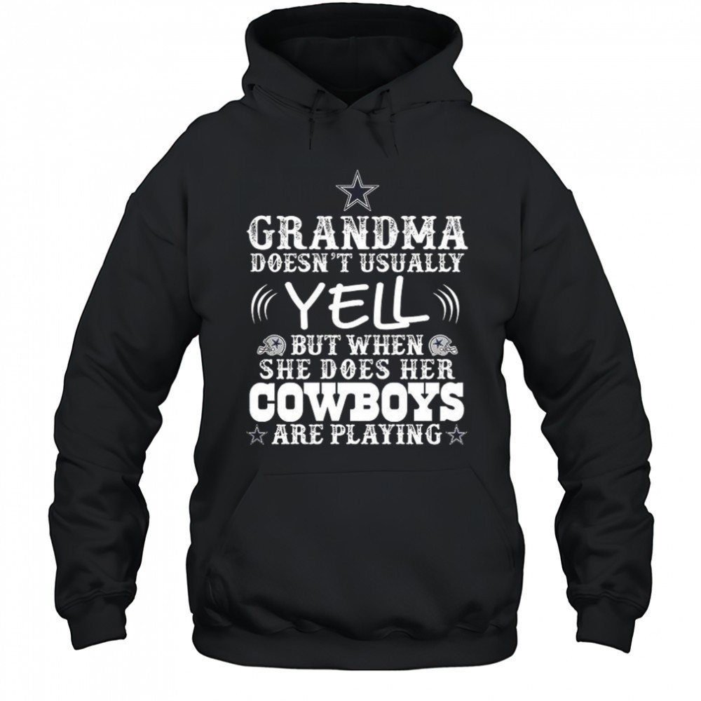 Dallas Cowboys grandma doesnt usaually yell shirt