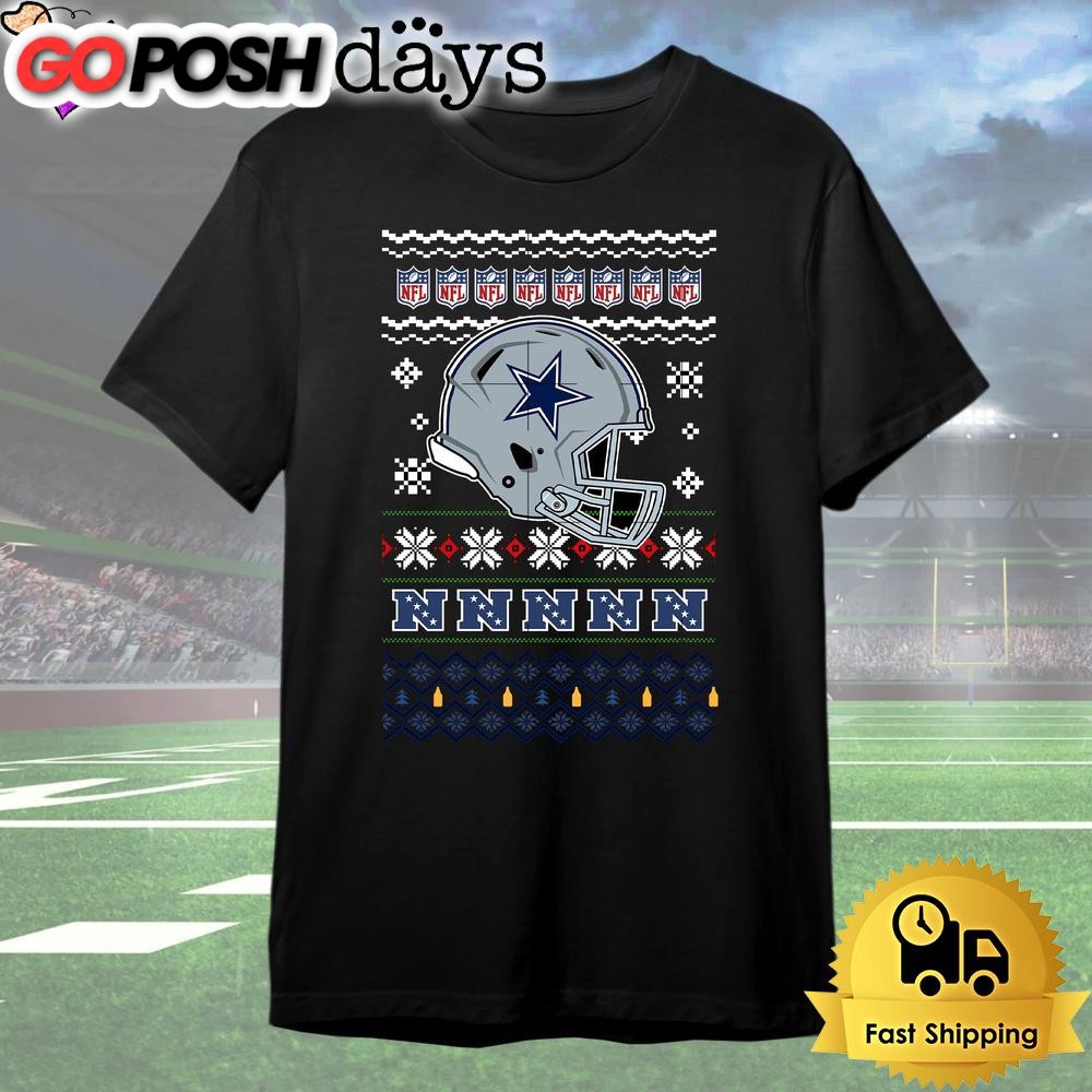 Dallas Cowboys Helmet Team Christmas T Shirt