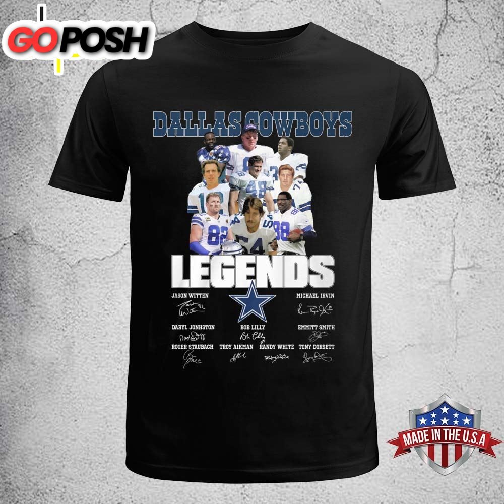Dallas Cowboys Legends Thank You For The Memories Signatures Shirt