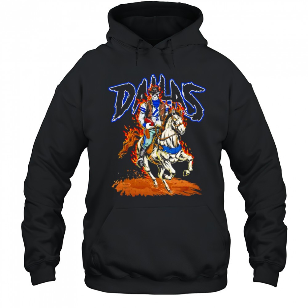 Dallas Cowboys Skeleton Cowboy Riding a Horse shirt