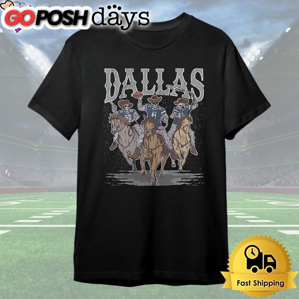 Dallas Cowboys Skeleton Football T Shirt