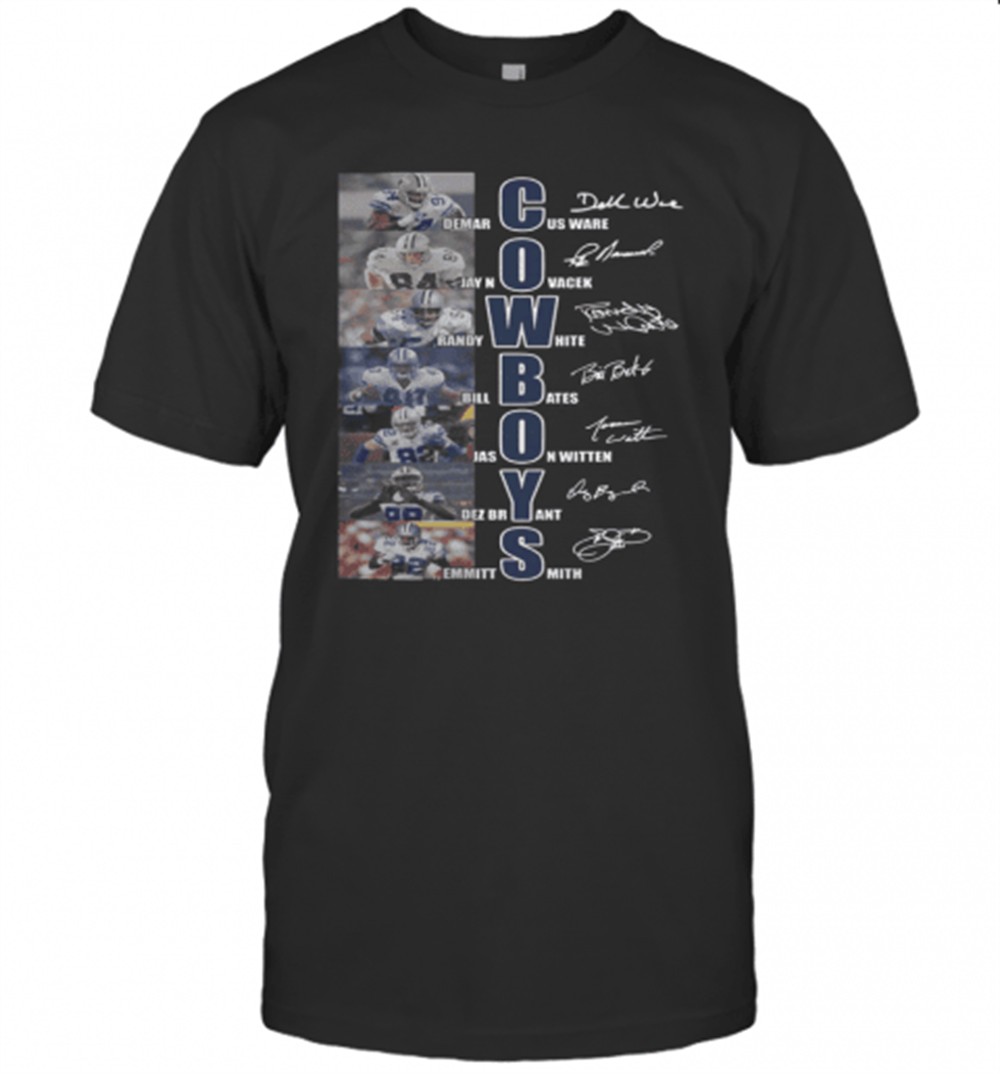 dallas-cowboys-team-players-demarcus-ware-jay-novacek-signatures-t-shirt-b4aijgva Dallas Cowboys Team Players Demarcus Ware Jay Novacek Signatures T-Shirt