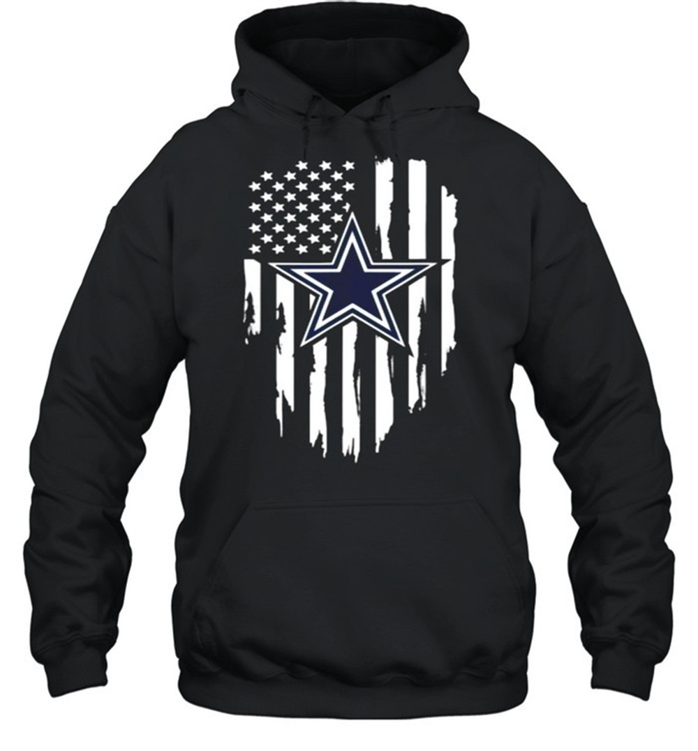 Dallas Fan Football Love CowBoys Best Fathers Day American Flag Shirt