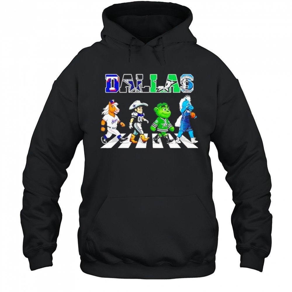 Dallas Sports Team Logo Mascot Abbey Road 2025 Shirt