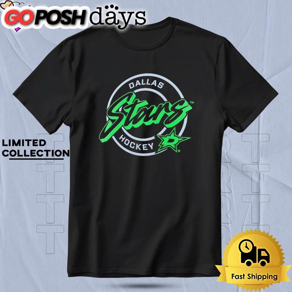 Dallas Stars Hockey Colorblock Puck Logo T Shirt