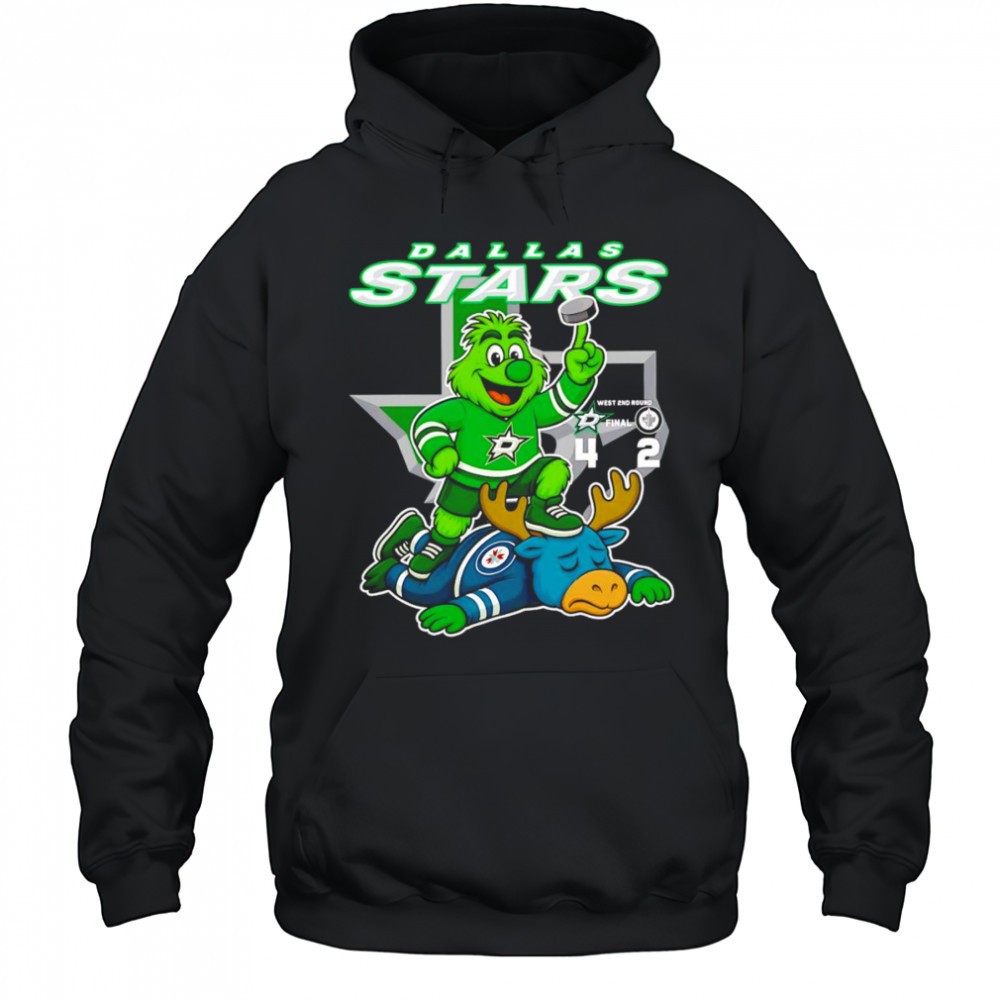 Dallas Stars West 2nd round vs Winnipeg Jets mascot shirt