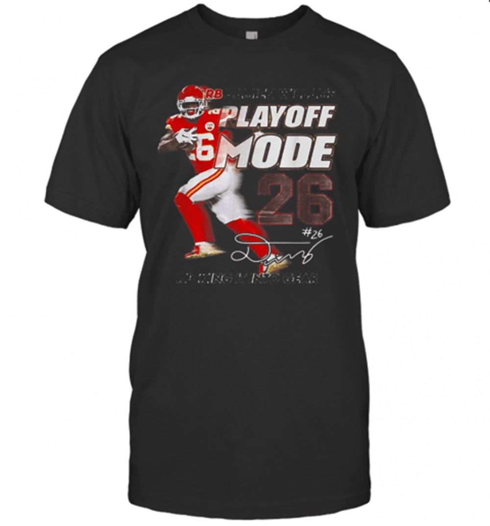 damien-williams-playoff-mode-26-kicking-it-into-gear-kc-chiefs-t-shirt-khmj2cve Damien Williams Playoff Mode 26 Kicking It Into Gear KC Chiefs T-Shirt