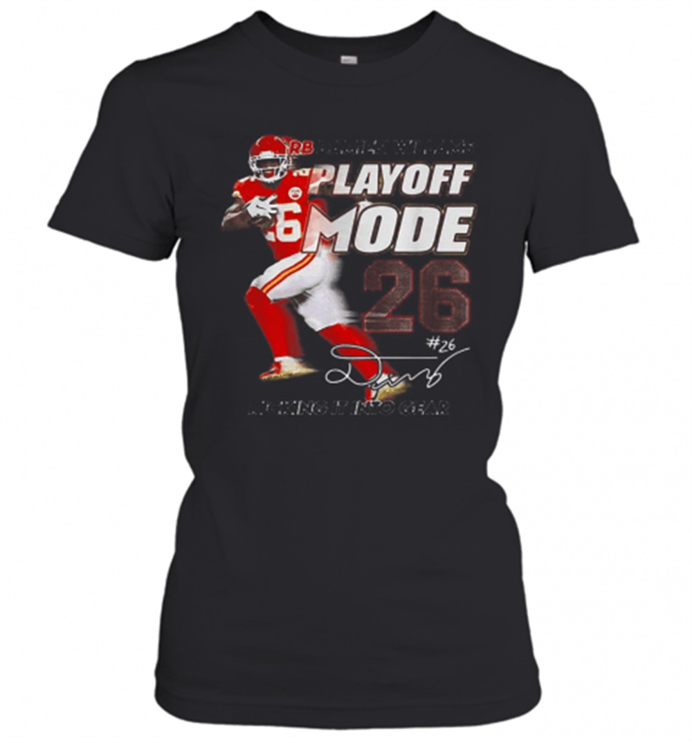damien-williams-playoff-mode-26-kicking-it-into-gear-kc-chiefs-t-shirt-khmj2cve Damien Williams Playoff Mode 26 Kicking It Into Gear KC Chiefs T-Shirt