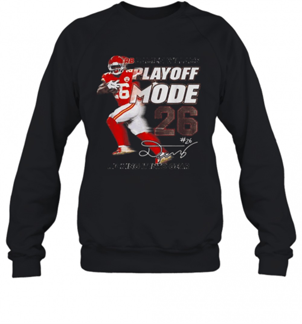 damien-williams-playoff-mode-26-kicking-it-into-gear-kc-chiefs-t-shirt-khmj2cve Damien Williams Playoff Mode 26 Kicking It Into Gear KC Chiefs T-Shirt