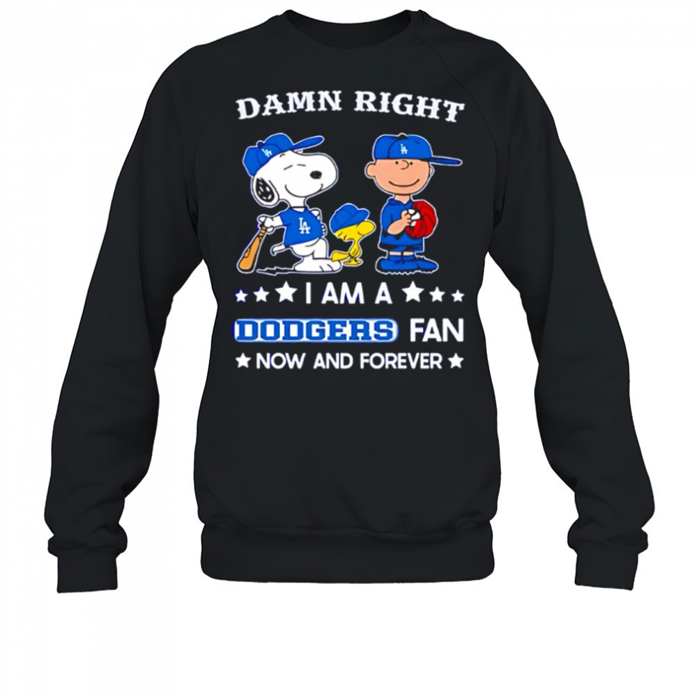 damn-right-i-am-a-dodgers-fan-now-and-forever-snoopy-and-charlie-brown-shirt-5afme5cm Damn Right I Am A Dodgers Fan Now and Forever Snoopy and Charlie Brown shirt