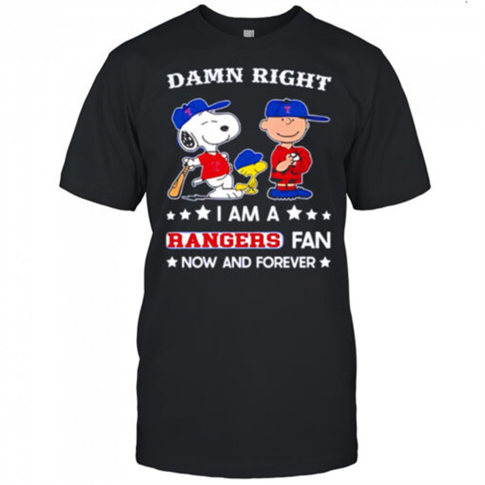 damn-right-i-am-a-rangers-fan-now-and-forever-snoopy-and-charlie-brown-shirt-b90ew4i0 Damn Right I Am A Rangers Fan Now and Forever Snoopy and Charlie Brown shirt
