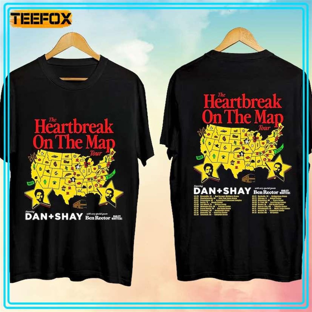 dan-shay-heartbreak-on-the-map-tour-2024-band-t-shirt-slx82mhj Dan + Shay Heartbreak on the Map Tour 2024 Band T-Shirt