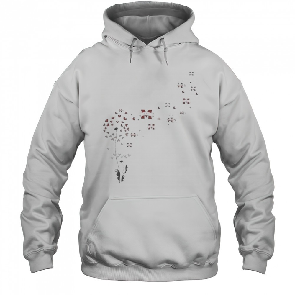 Dandelion Flower Mississippi State Bulldogs Football Logo T-Shirt