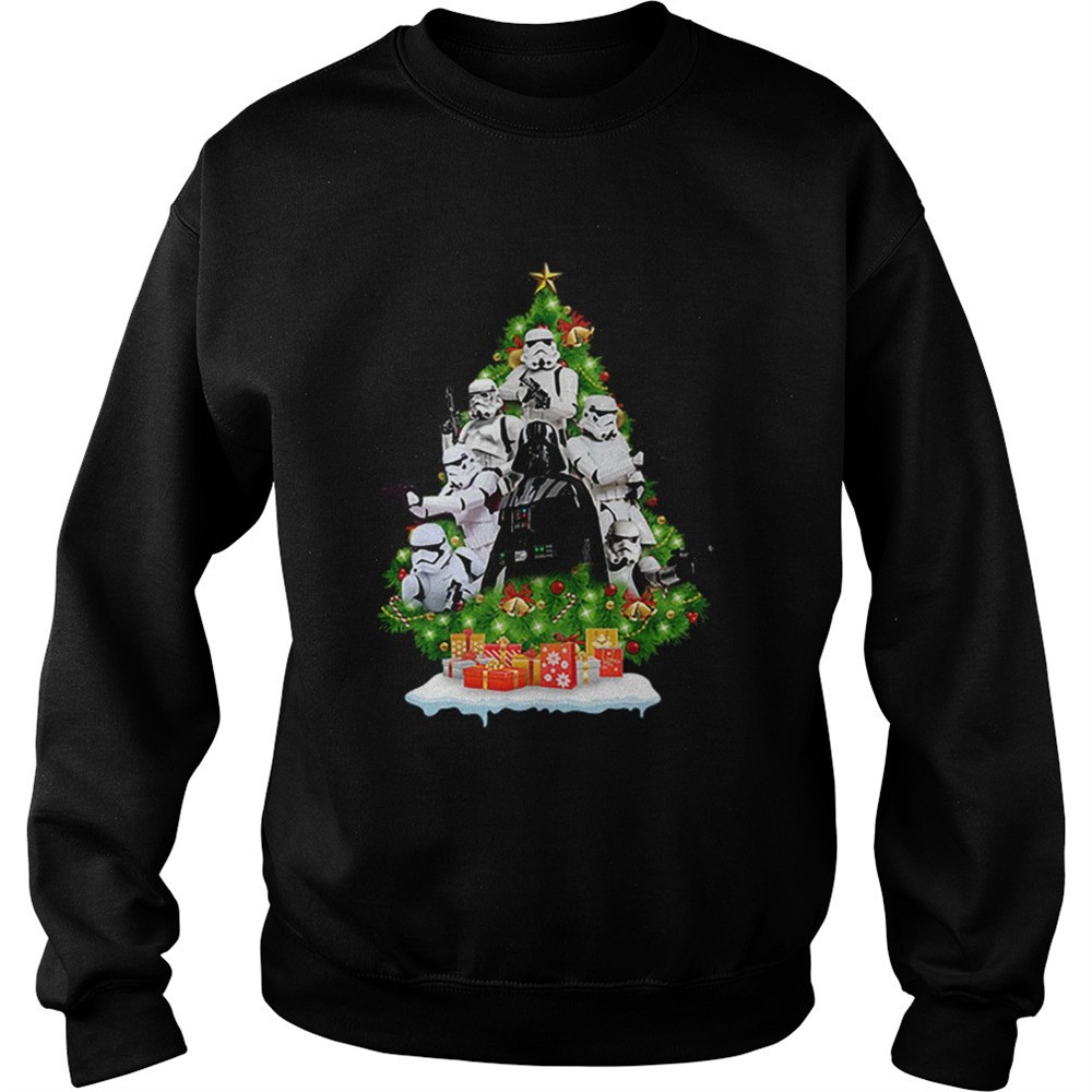 Darth vader and Stormtrooper Christmas Tree shirt