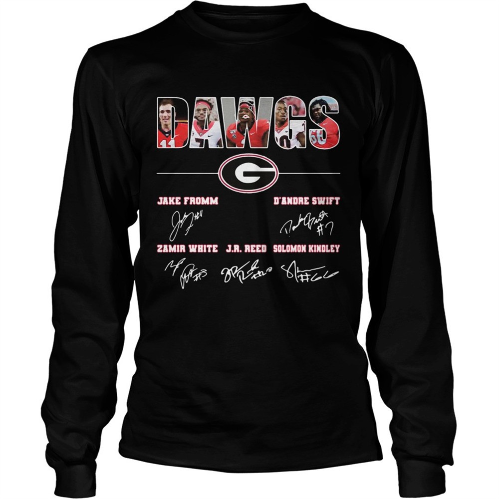 dawgs-jake-fromm-dandre-swift-j-r-reed-georgia-bulldogs-football-players-signatu-1qah1e0e DAWGS Jake Fromm DAndre Swift J R Reed Georgia Bulldogs football players signatures shirt