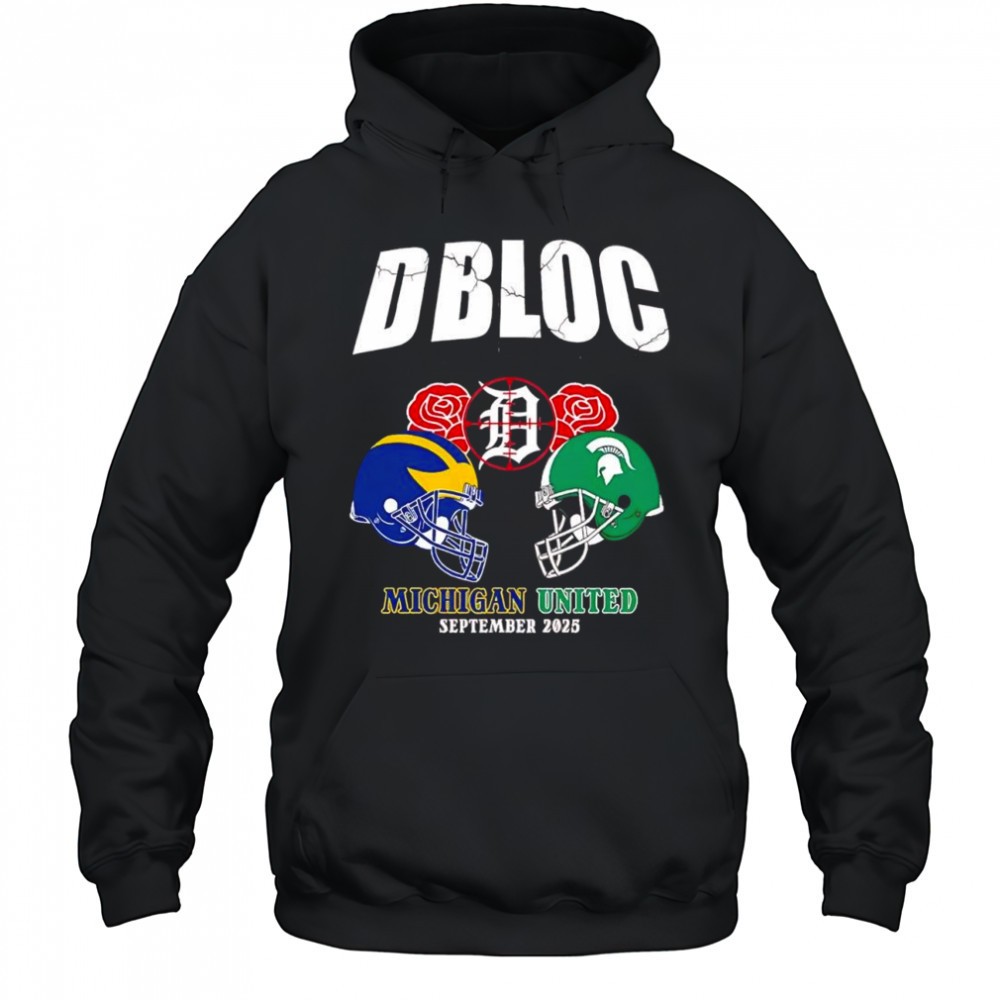 DBLOC Detroit Tigers Michigan Wolverines vs Michigan State Spartans United September 2025 shirt