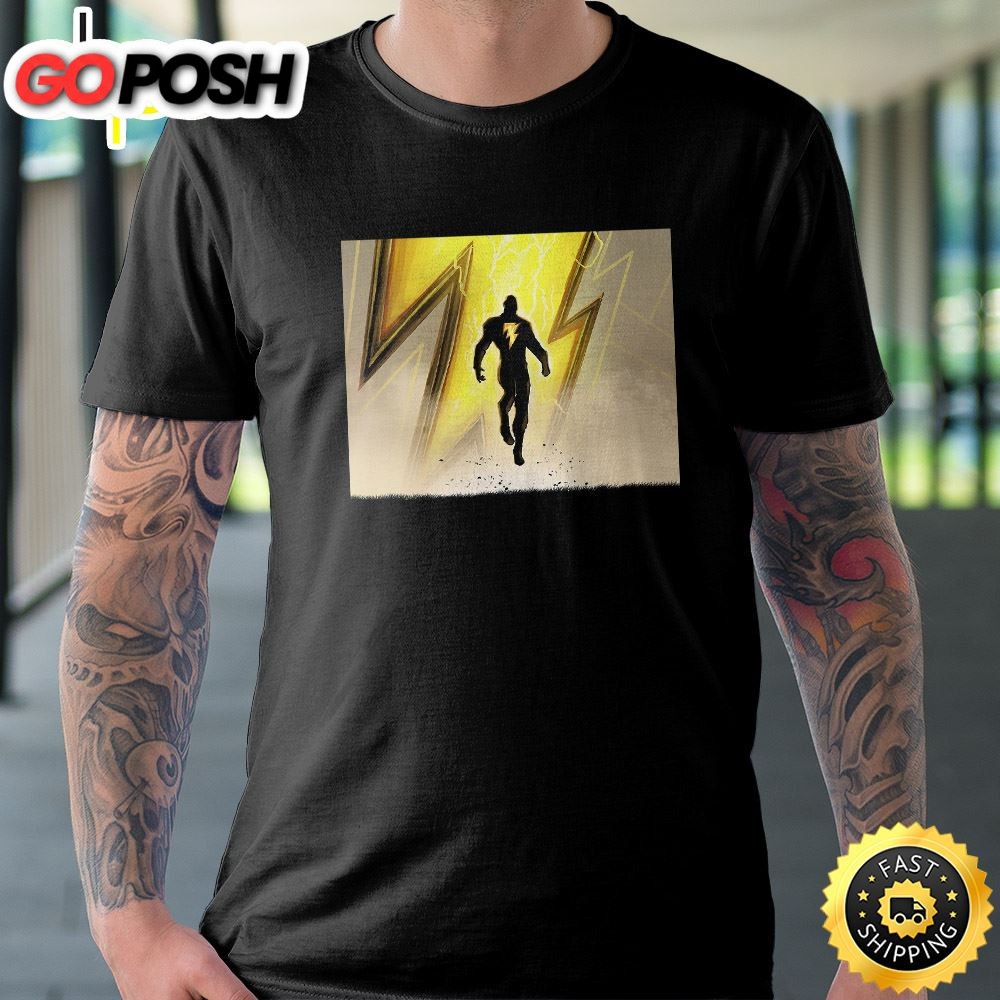 Dc Comics Black Adam Lightning Portrait T-shirt