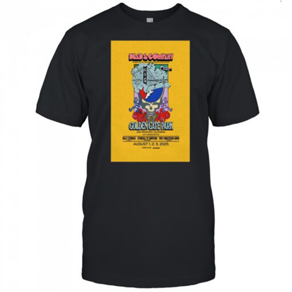 Dead & Company Golden Gate Park San Francisco CA Aug 1-2-3 2025 Tour t-shirt