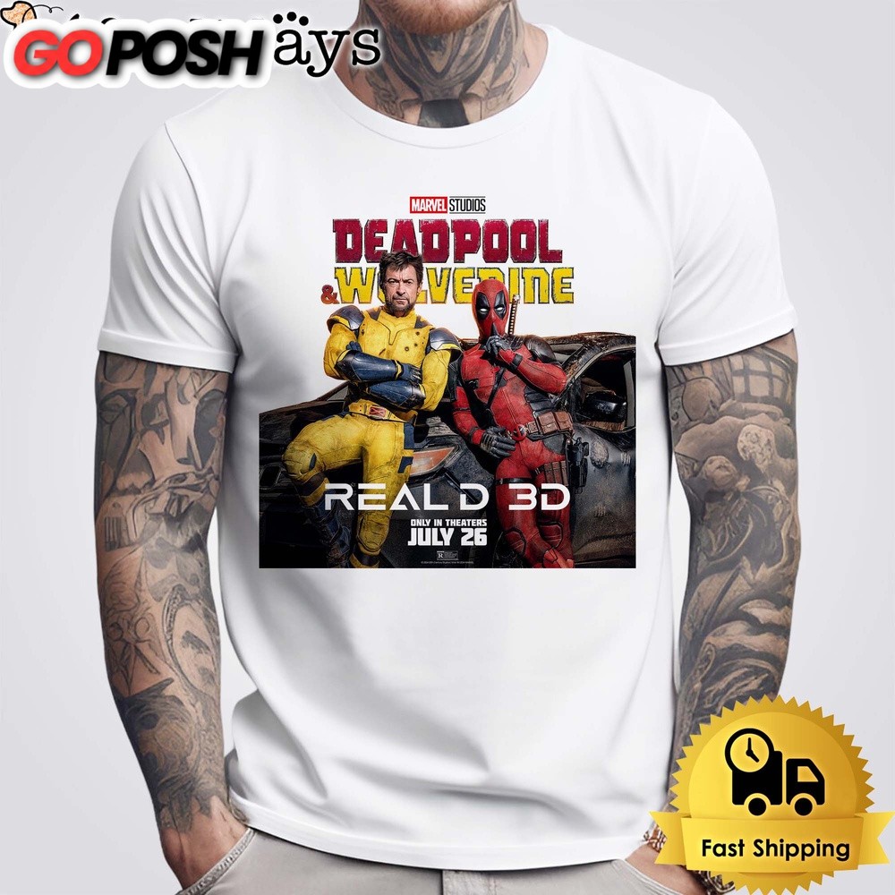 Deadpool And Wolverine 2024 Movie Reald 3D Unisex T-Shirt
