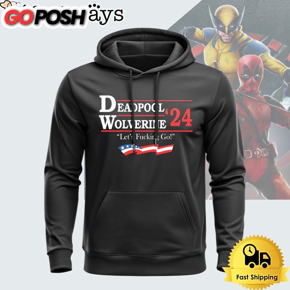 Deadpool And Wolverine America Flag Hoodie