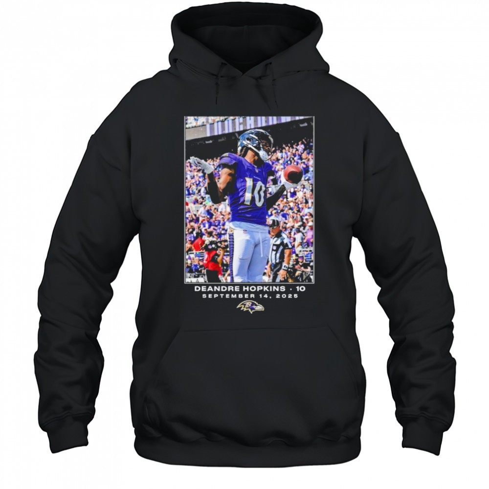 DeAndre Hopkins Baltimore Ravens NFL Flash Features Week 2 September 14 2025 T-Shirt