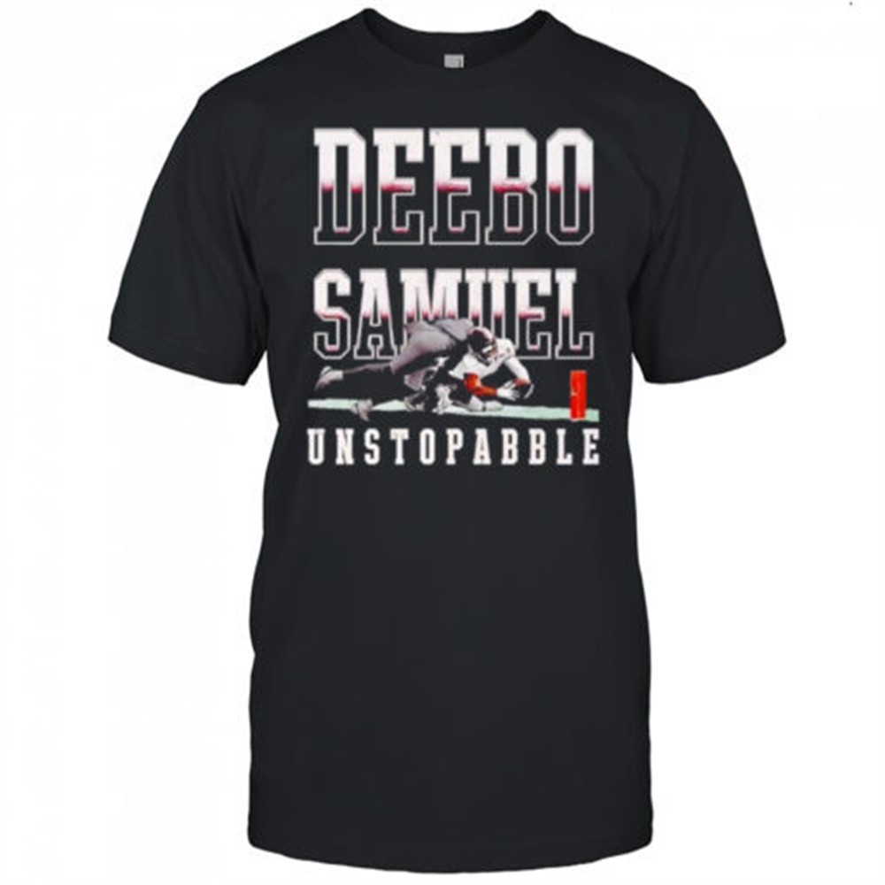 deebo-samuel-unstoppable-football-player-reaching-for-pylon-shirt-9keuzpzi Deebo Samuel Unstoppable football player reaching for pylon shirt