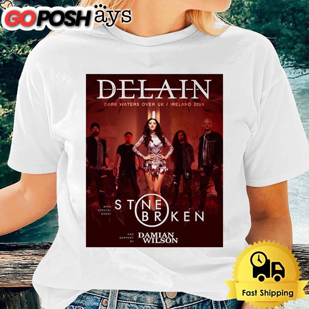 Delain Dark Waters Over Uk Ireland 2024 Unisex T-Shirt