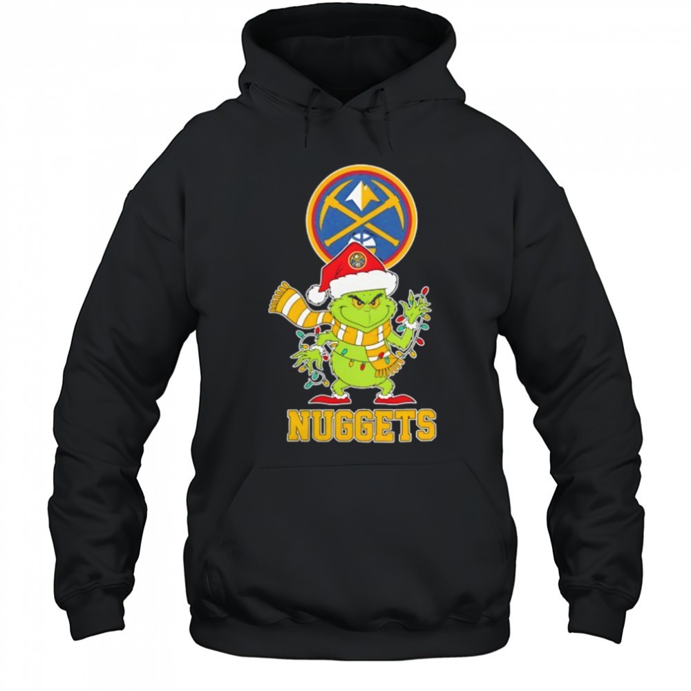 Denver Nuggets Christmas Grinch Santa Holiday shirt