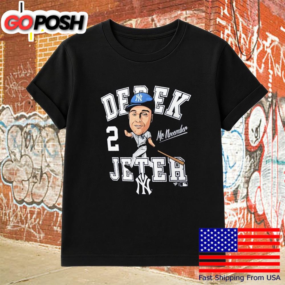 Derek Jeter New York Yankees Hometown Caricature T-Shirt