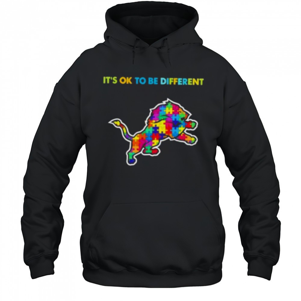 Detroit Lions Autism Awareness Its ok to be different Shirt