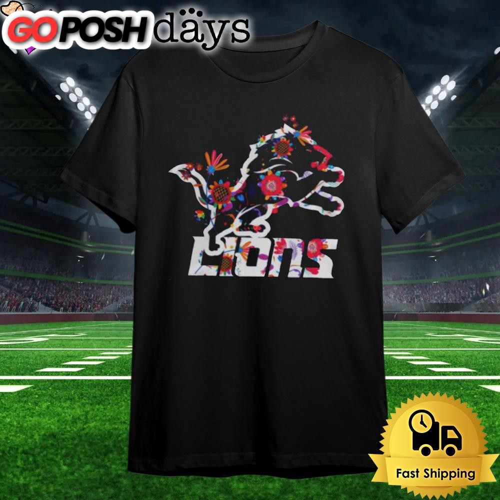 Detroit Lions Dia De Los Muertos T Shirt