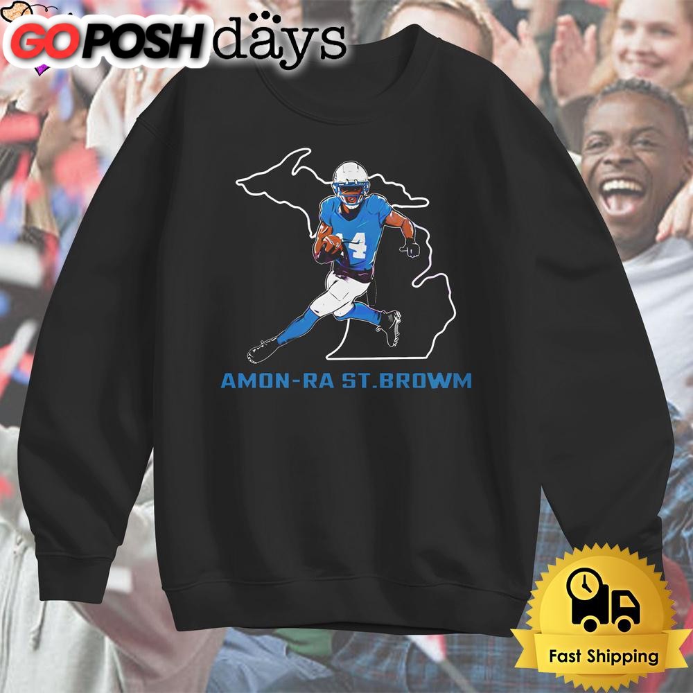 detroit-lions-dootball-amon-ra-st-brown-state-star-t-shirt-jjdj856f Detroit Lions Dootball Amon Ra St Brown State Star T Shirt