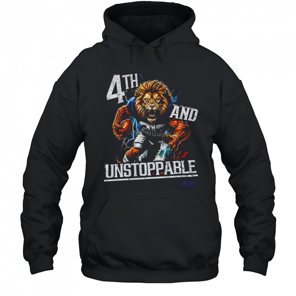Detroit Lions football 4th and Unstoppable NFL 2025 shirt