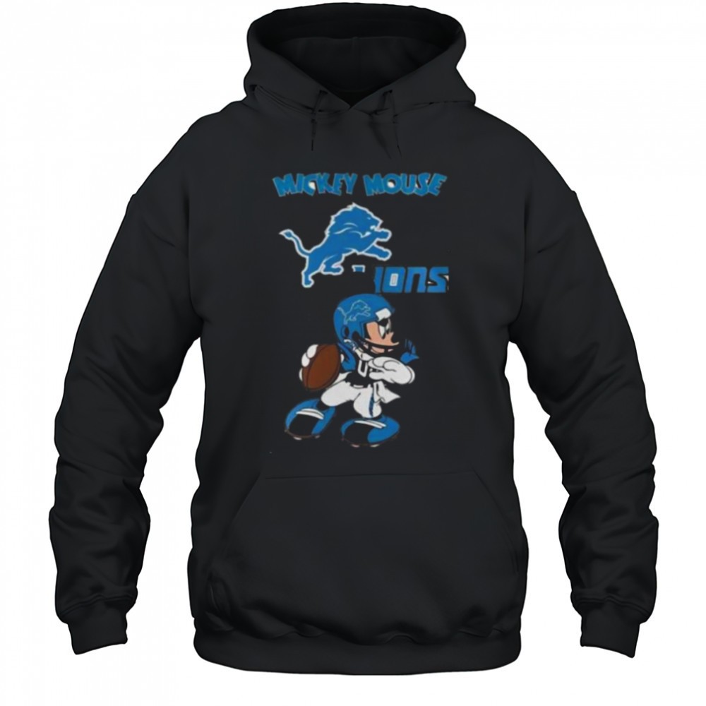 Detroit Lions Football Nfl X Mickey Mouse Movie Baseball Shirt
