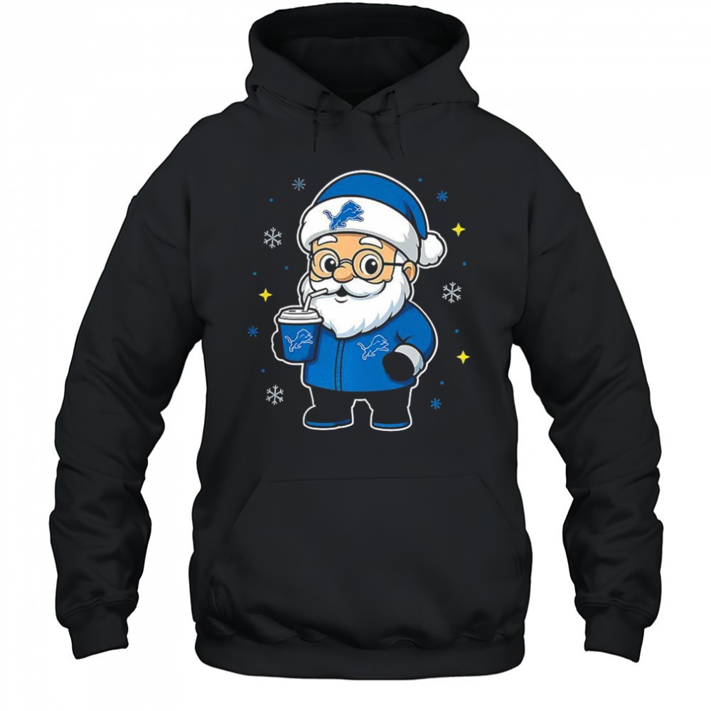 Detroit Lions football Santa Claus Christmas shirt