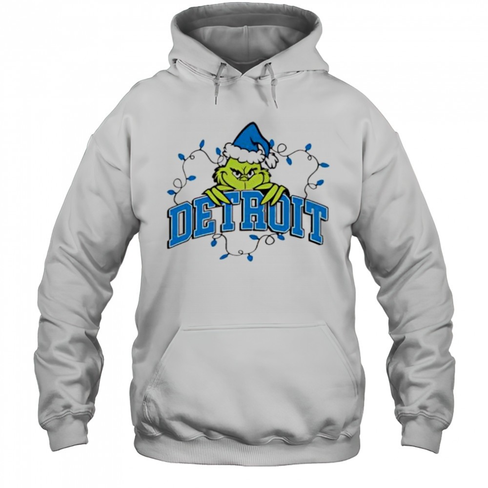 Detroit Lions Grinch with Christmas Lightings shirt