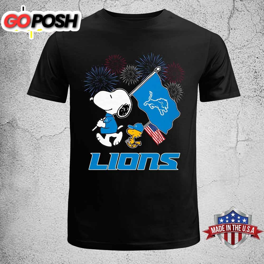 Detroit Lions Happy 4th Of July Independence Day Unisex T-Shirt