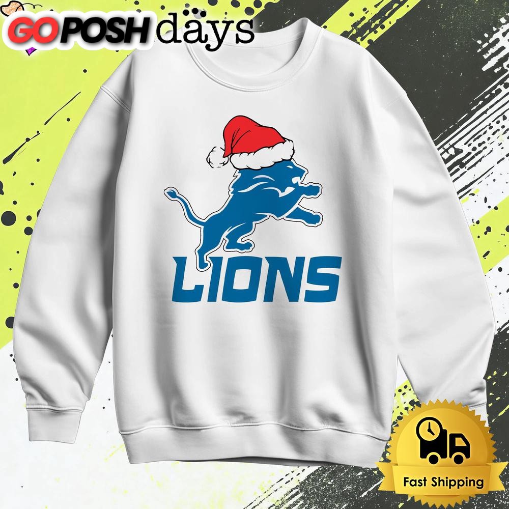 detroit-lions-logo-christmas-santa-hat-t-shirt-fabjlz24 Detroit Lions Logo Christmas Santa Hat T Shirt