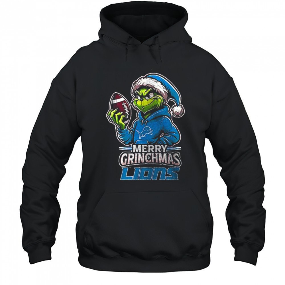 Detroit Lions Merry Grinchmas they hate us because they aint us shirt
