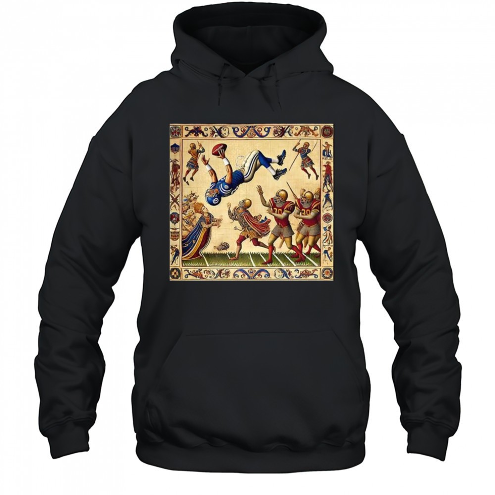 Detroit Lions vs Washington Commanders NFL 2025 Bayeux Tapestry inspired shirt