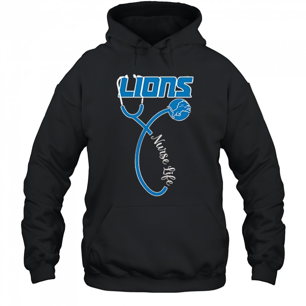 Detroit Lions x Nurse life its a work of heart shirt