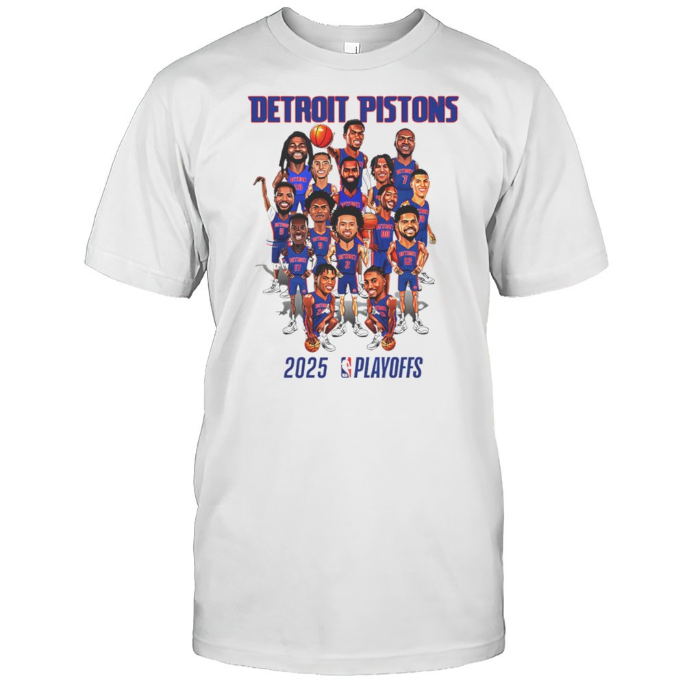 Detroit Pistons 2025 Playoffs Caricature Shirt