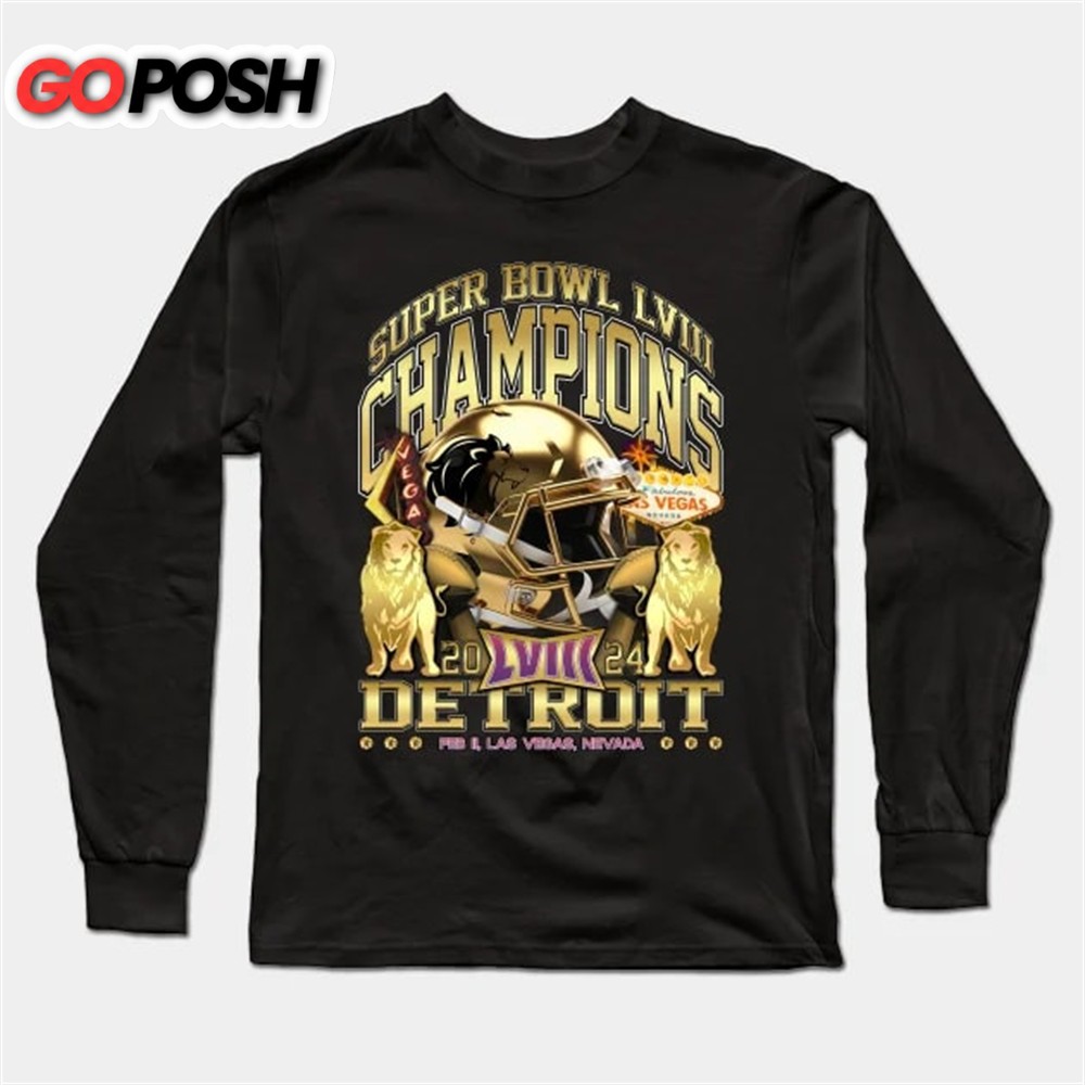 Detroit Super Bowl Champions 2025 Gold Rush Vintage T